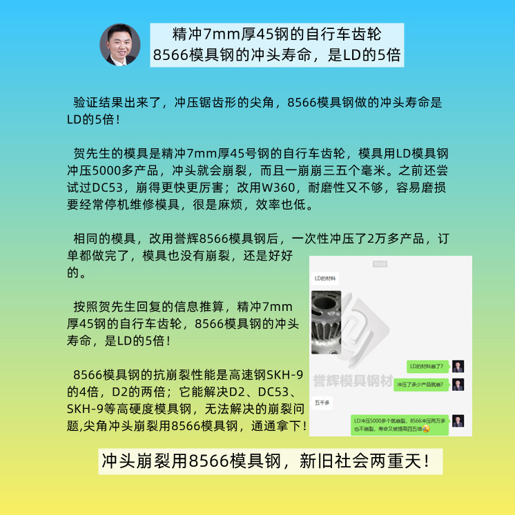 精沖模具的凸凹模用什么模具鋼材比較好？（第434篇）